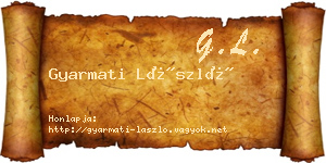 Gyarmati László névjegykártya