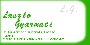 laszlo gyarmati business card
