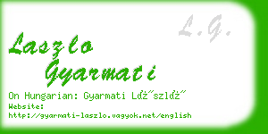 laszlo gyarmati business card